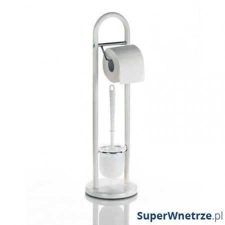 Szczotka toaletowa z uchwytem na papier Kela Fabio biała