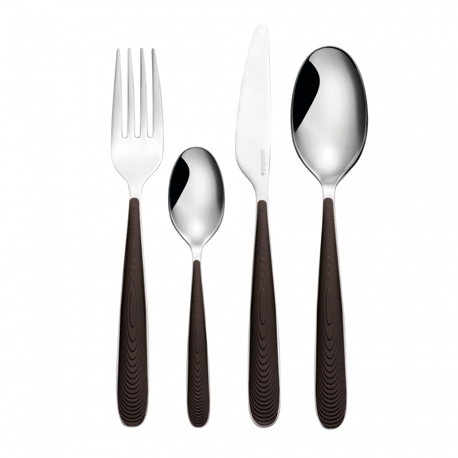 24-częściowy zestaw sztućców just, ciemnobrązowe