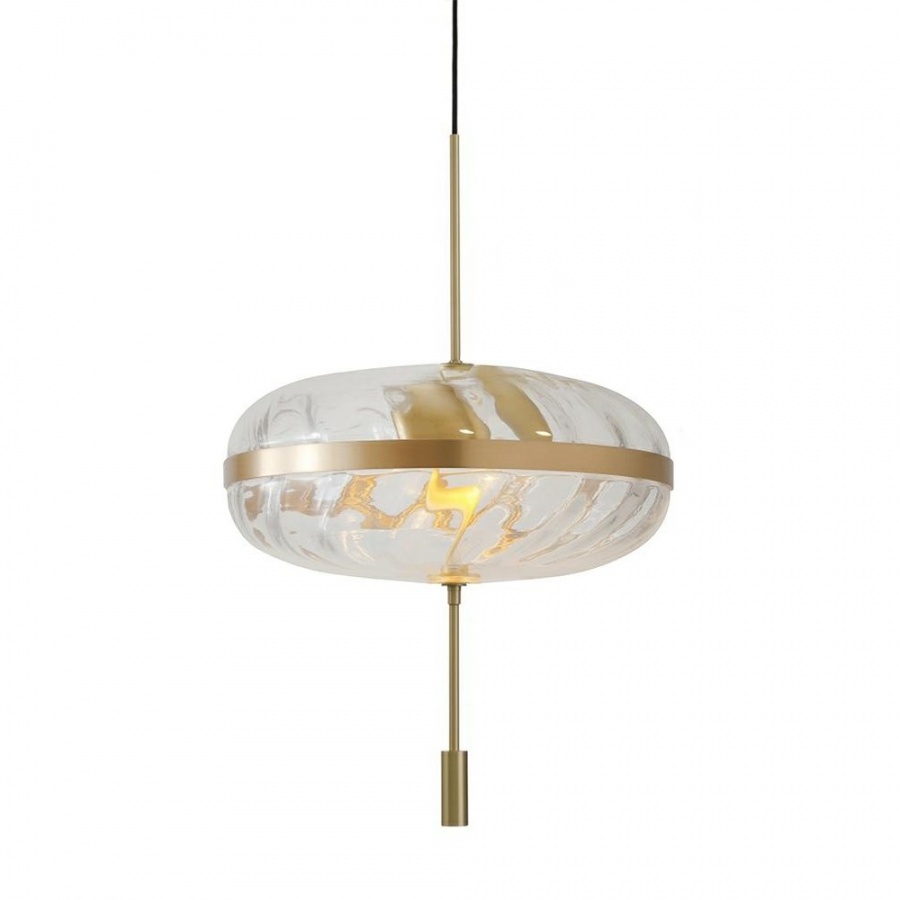 Lampa wisząca CHAPLIN 360 mosiądz - LED, szkło