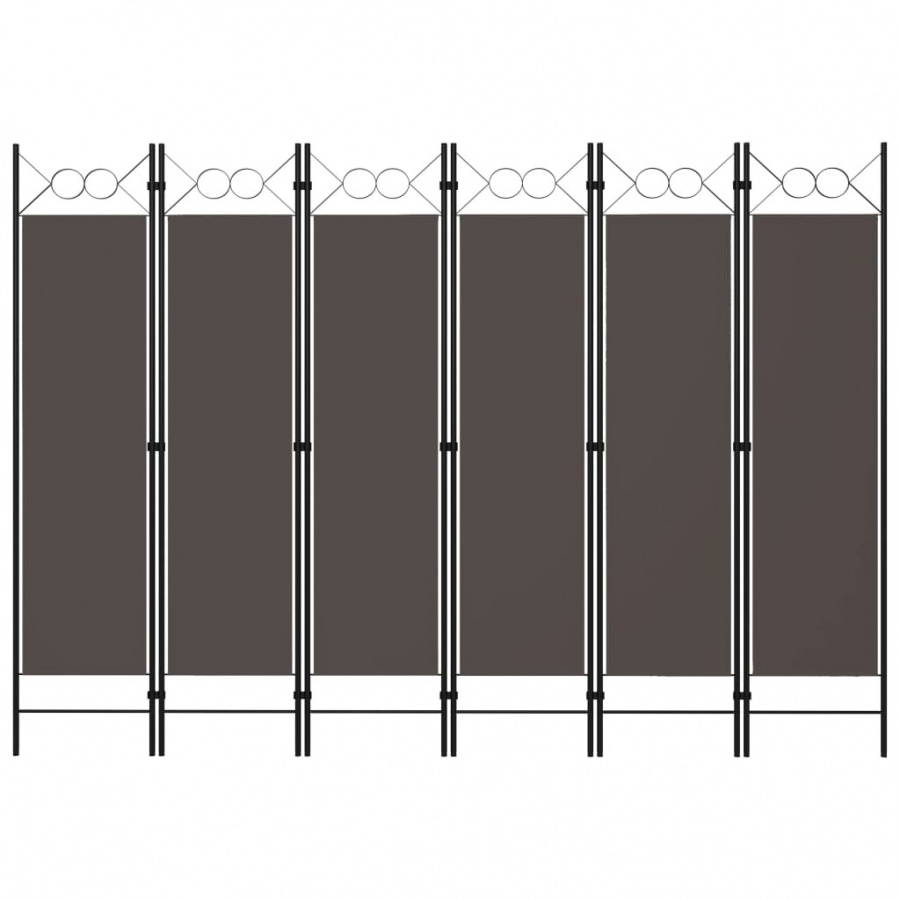 Parawan 6-panelowy, antracytowy, 240 x 180 cm