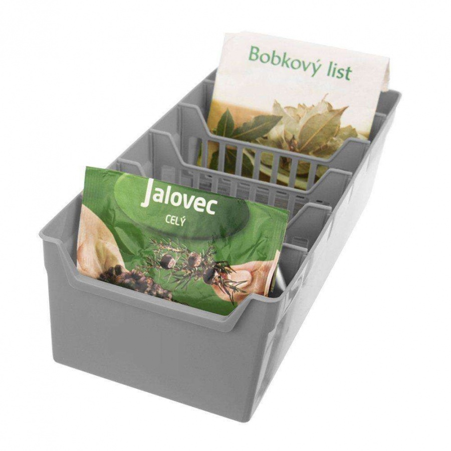 Organizer na przyprawy, torebki, pojemnik, szary