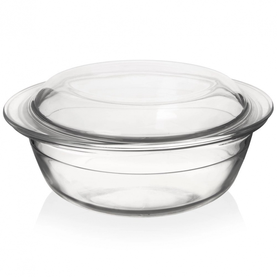 Naczynie żaroodporne szklane z pokrywką 27x23x11,5 cm, 2,2 l
