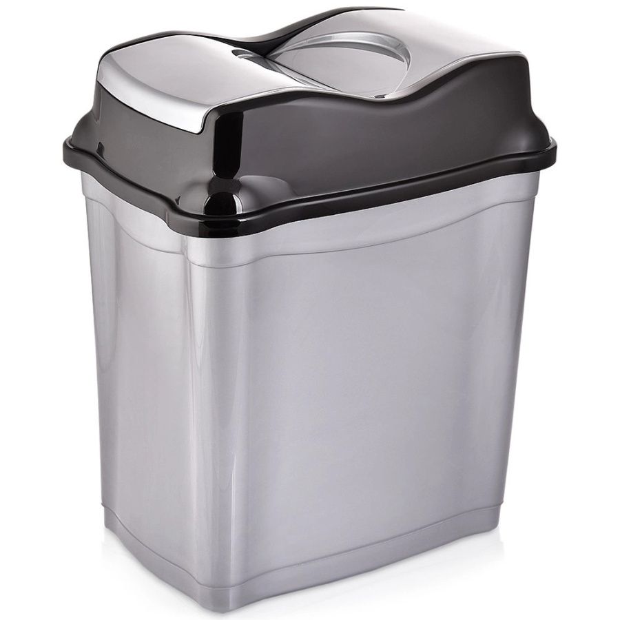 Kosz na śmieci plastikowy szary 28 l