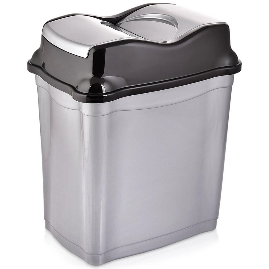 Kosz na śmieci plastikowy szary 28 l