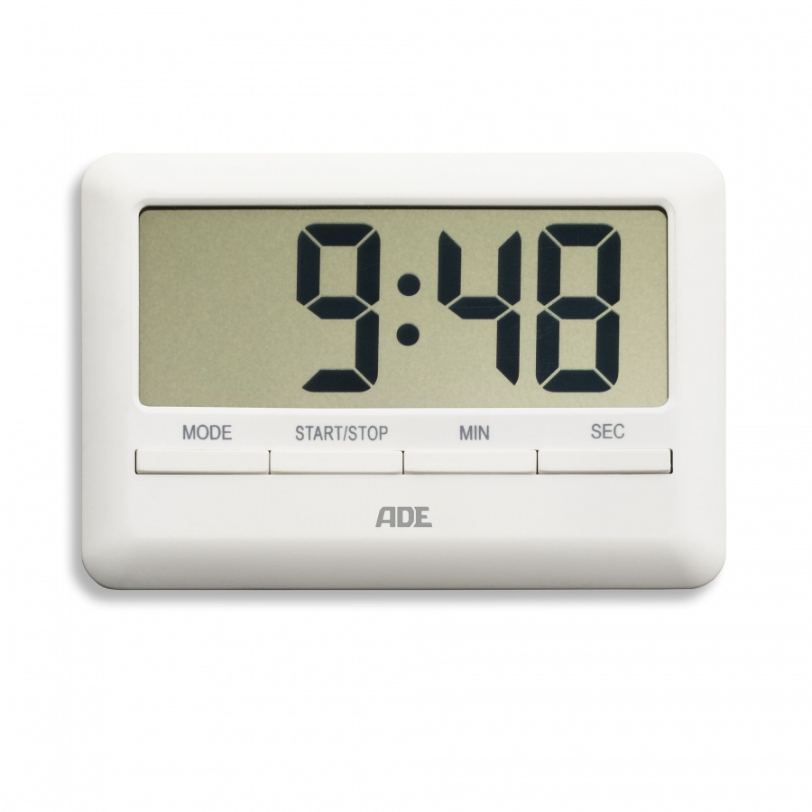 Minutnik elektroniczny 10x7x1cm ADE biały