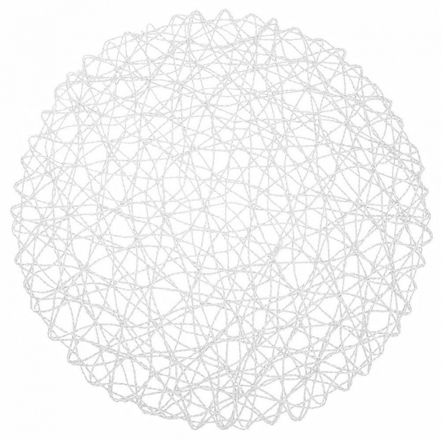 Podkładka pod talerz sztućce okrągła / mata kuchenna papierowa biała 35 cm