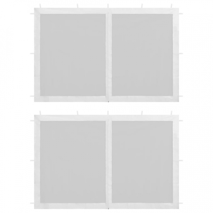 Ścianki boczne do namiotu, 2 szt., siatkowe, białe