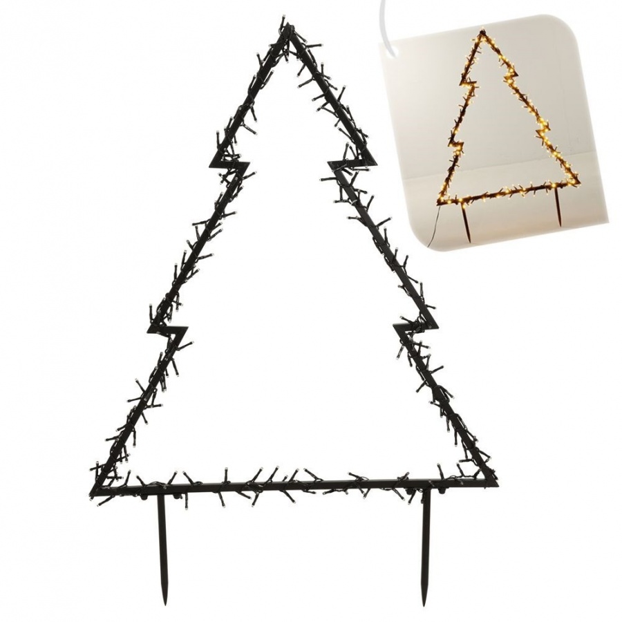 Choinka świecąca zewnętrzna metalowa 225 led 100 cm