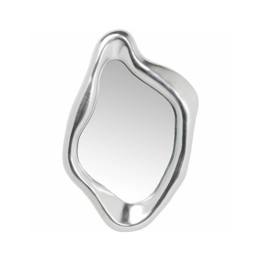 Kare lustro ścienne hologram 119x76 cm srebrne