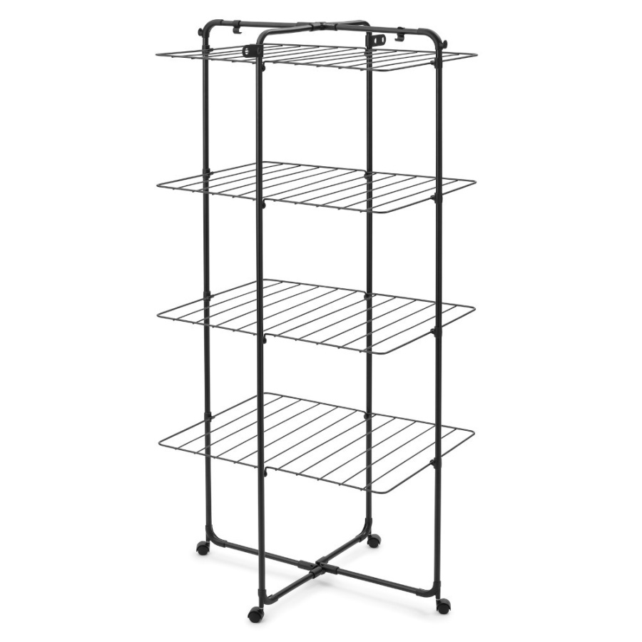 BRABANTIA 319303 - HangOn Tower - Suszarka na pranie 30 m - Czarny Matowy