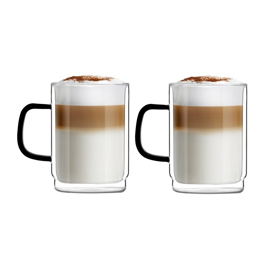 Komplet 2 szklanek z podwójną ścianką Carbon 350 ml 8562