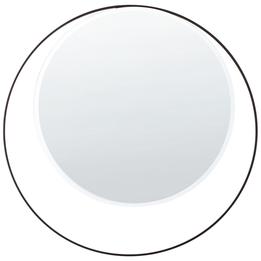 Lustro ścienne agde 50 cm 50 cm metal czarny