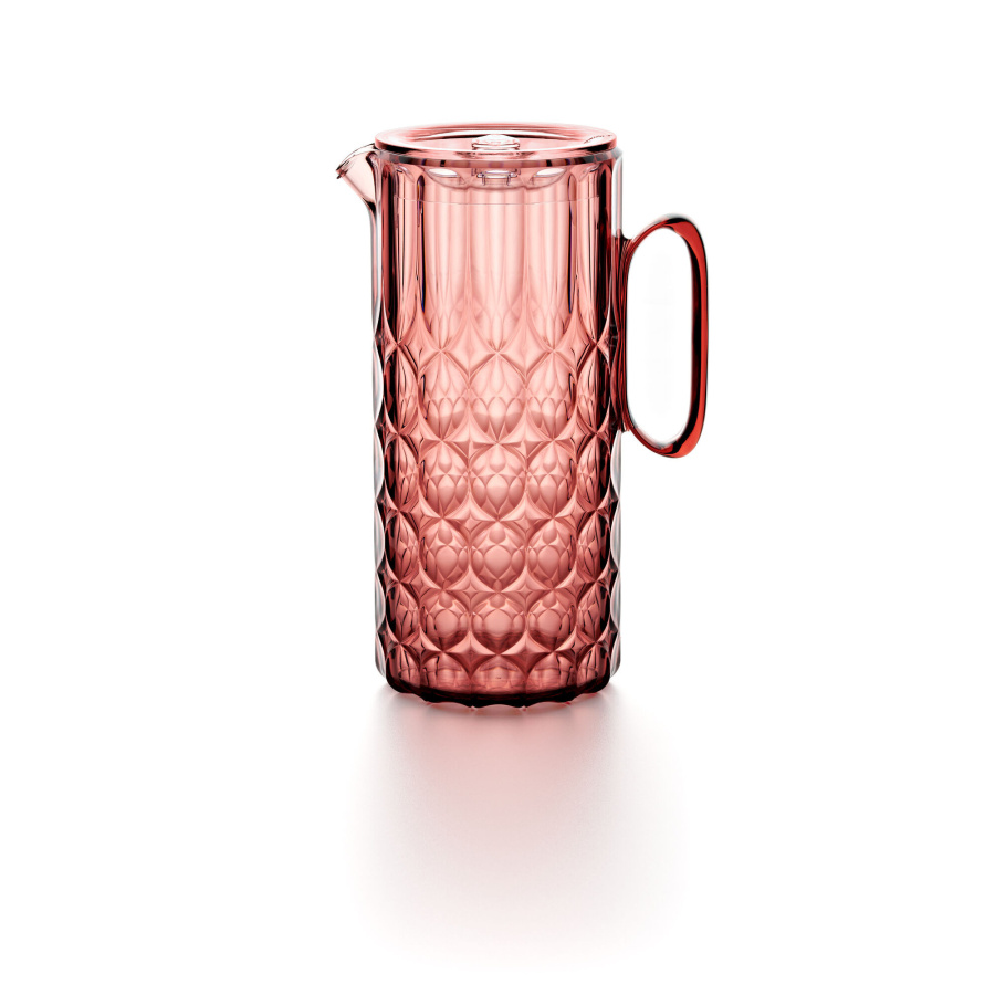 Dzbanek z pokrywką - fiołkoworóżowy