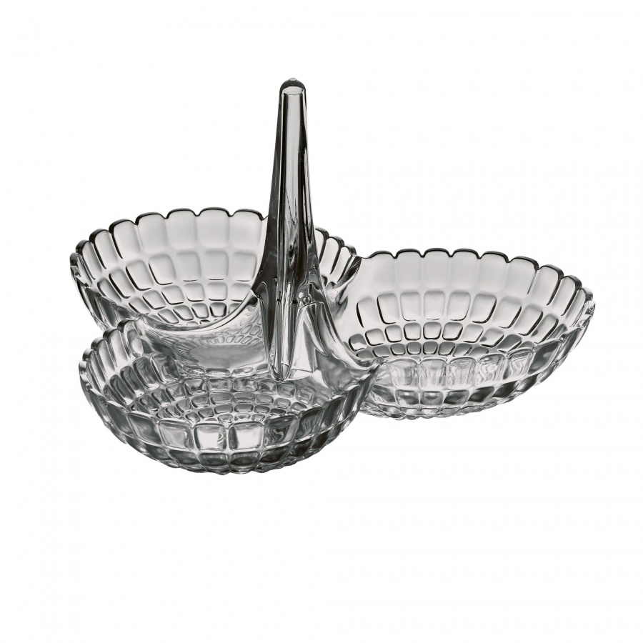 Potrójna miseczka na przekąski, antracytowa