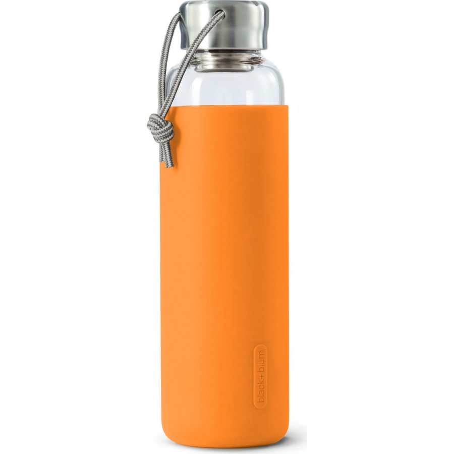 BB - Butelka szklana na wodę 600ml, pomarańczowa