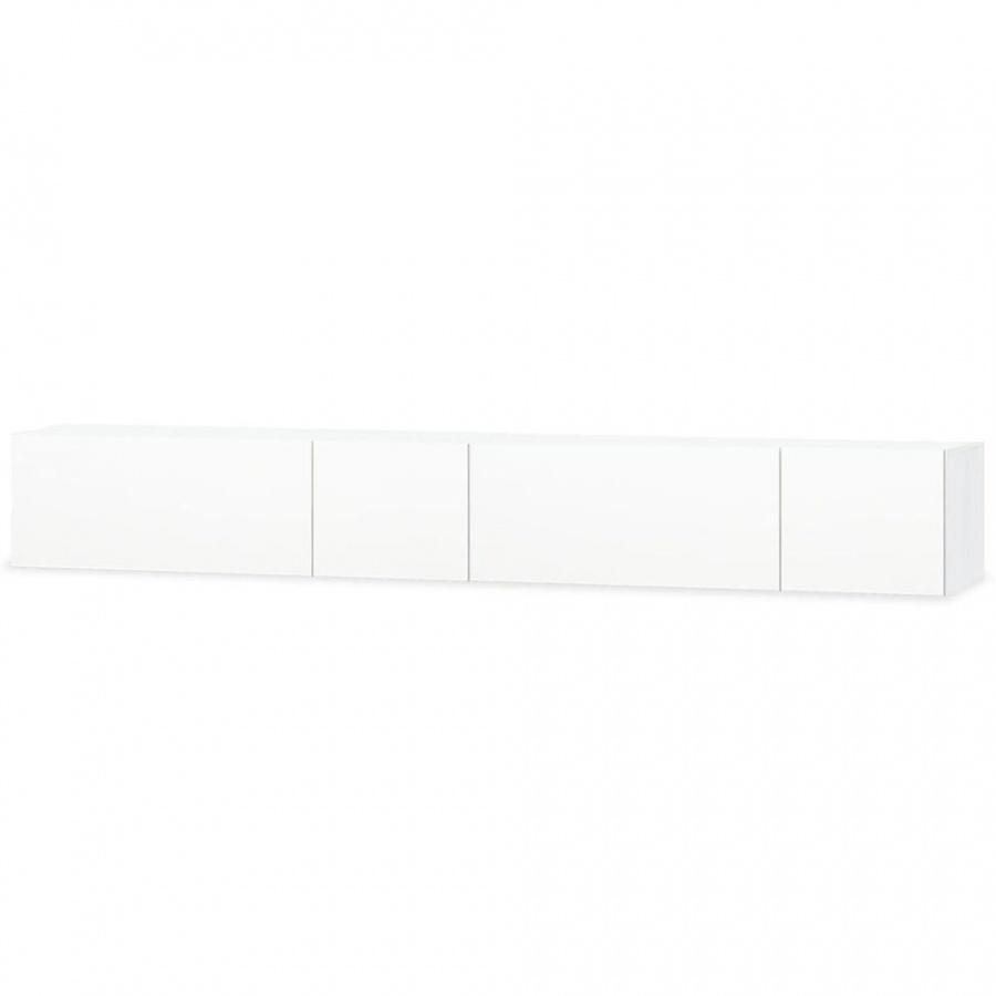 Białe szafki pod telewizor, 2 szt., 120x40x34 cm, płyta wiórowa