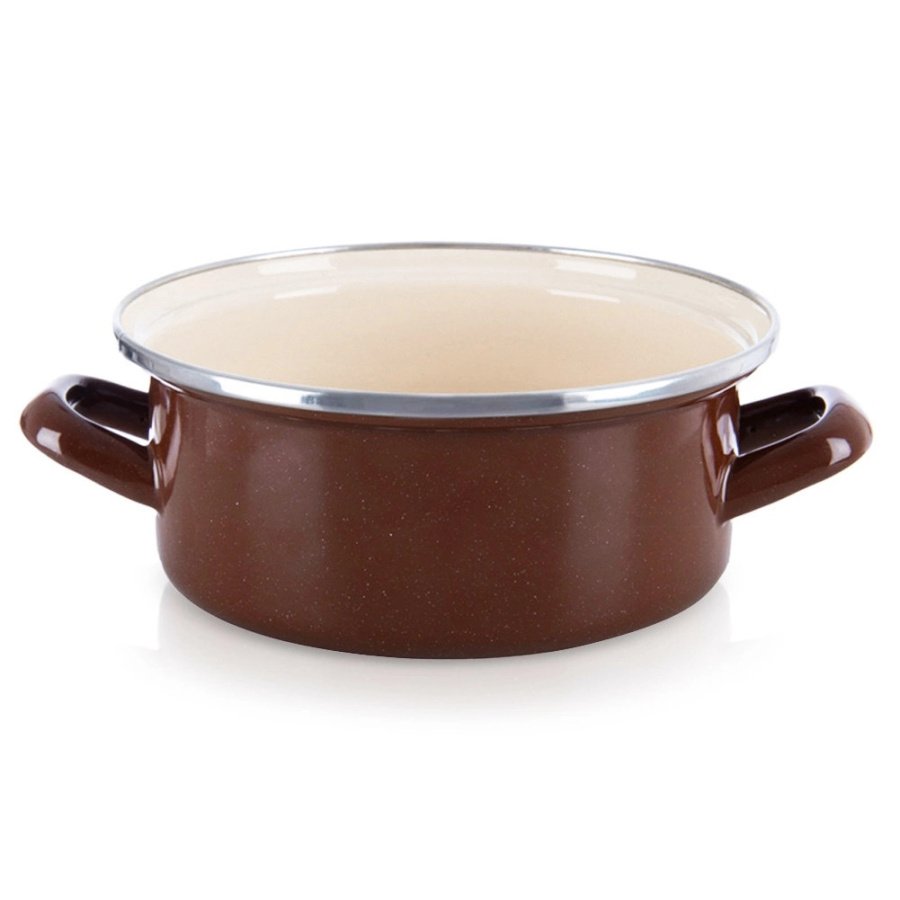 Garnek emaliowany brown 20,5 cm, 2,2 l