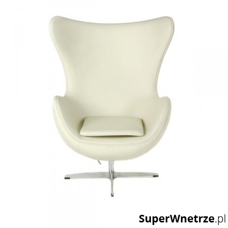 Fotel Jajo D2 skóra biała