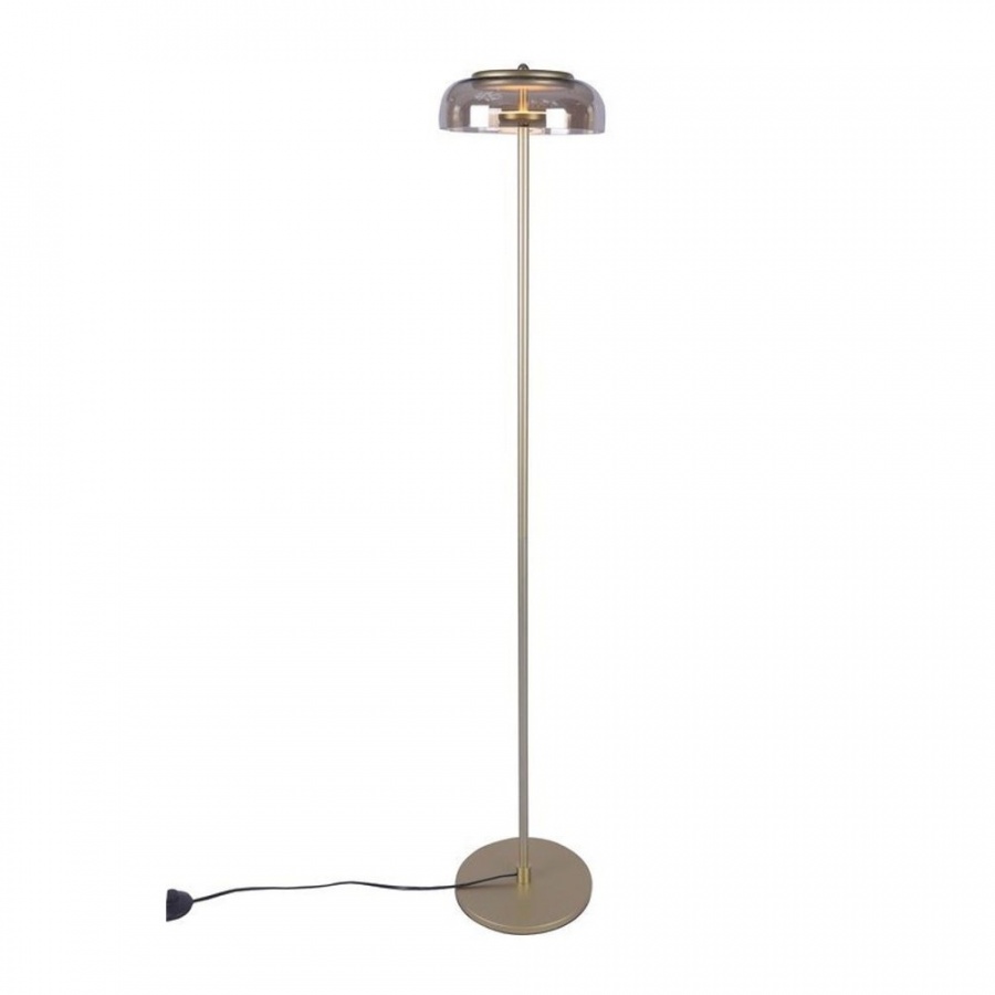 Lampa stojąca disco led złota