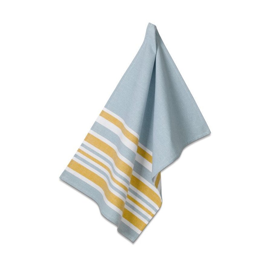 ściereczka kuchenna, 100% bawełna, 70 x 50 cm, żółto-błękitna, paski