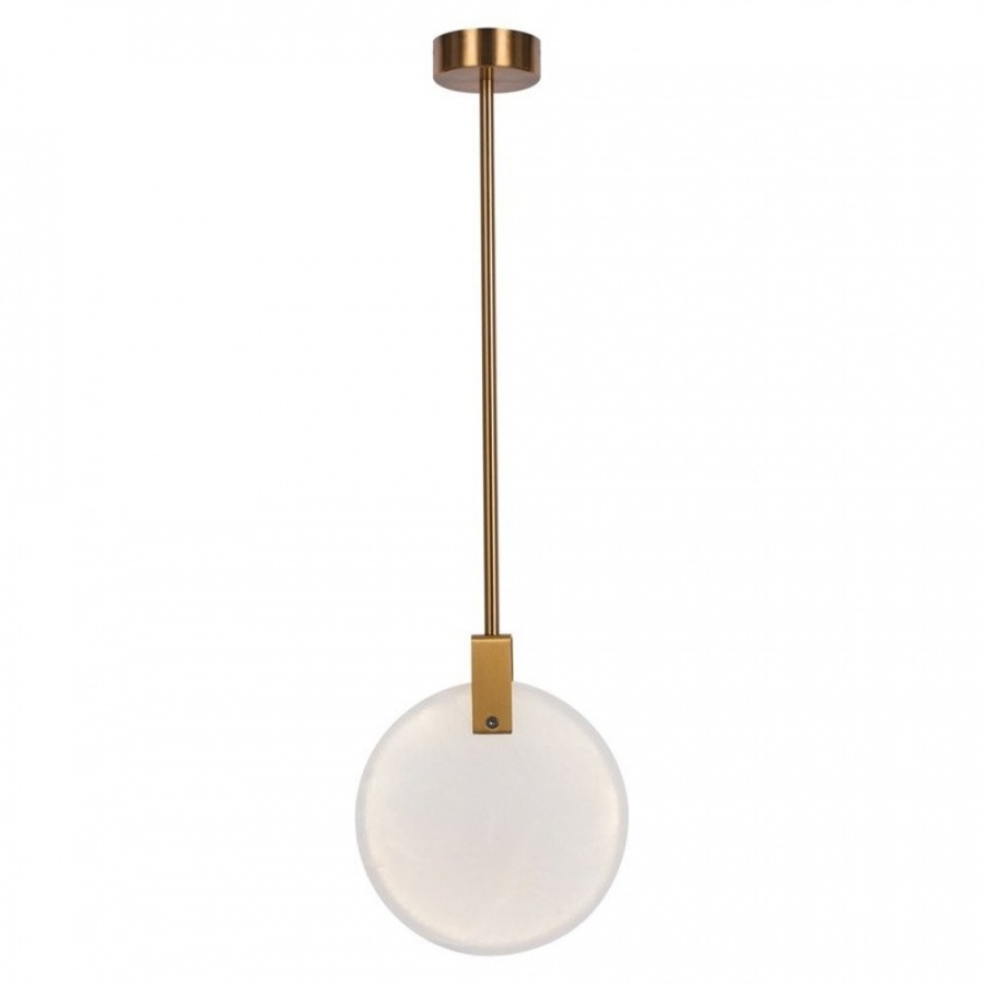 Lampa wisząca marble led marmurowo złota 30 cm