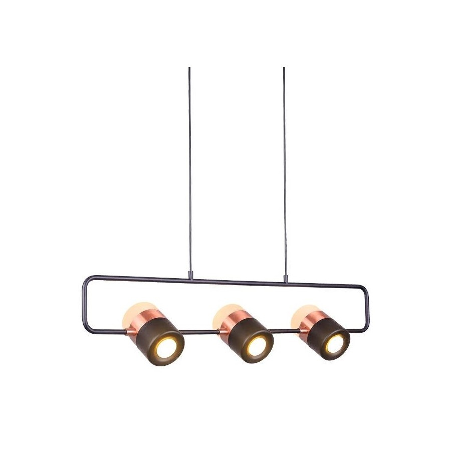 Lampa wisząca BLINK 3 czarna - LED, metal