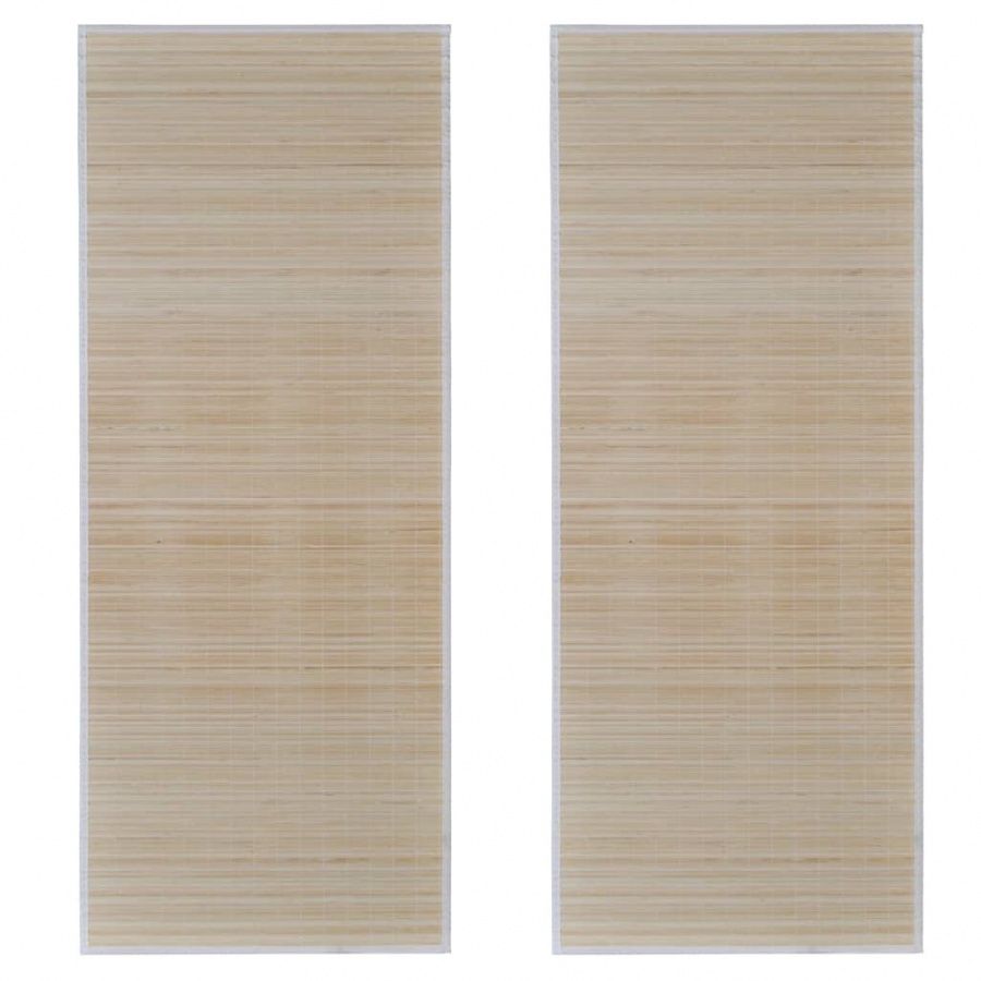 Prostokątne, naturalne maty bambusowe, 2 szt., 120 x 180 cm