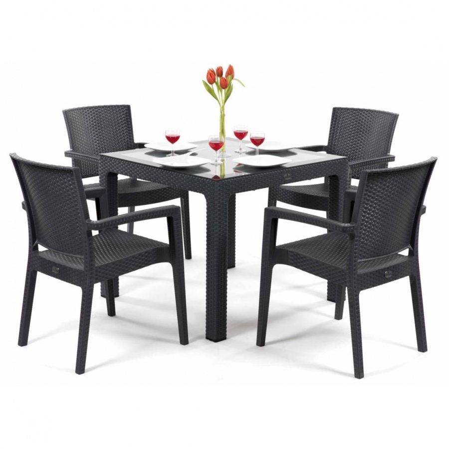 Zestaw restauracyjny ZENITH 4+1 Glass : Kolor - Antracite