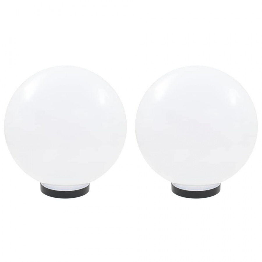 Lampy zewnętrzne LED, 2 szt., kule 30 cm, PMMA