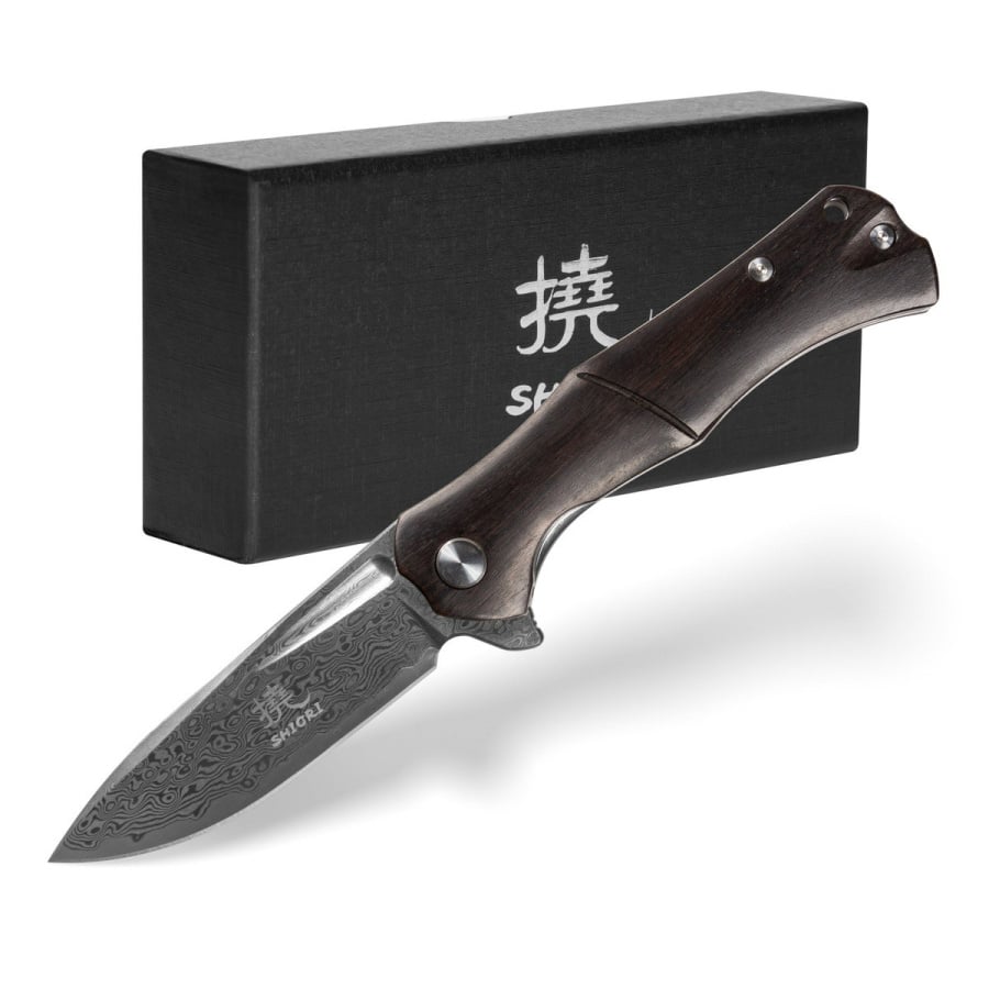 Shiori 撓 Mori - nóż myśliwski ze stali damasceńskiej