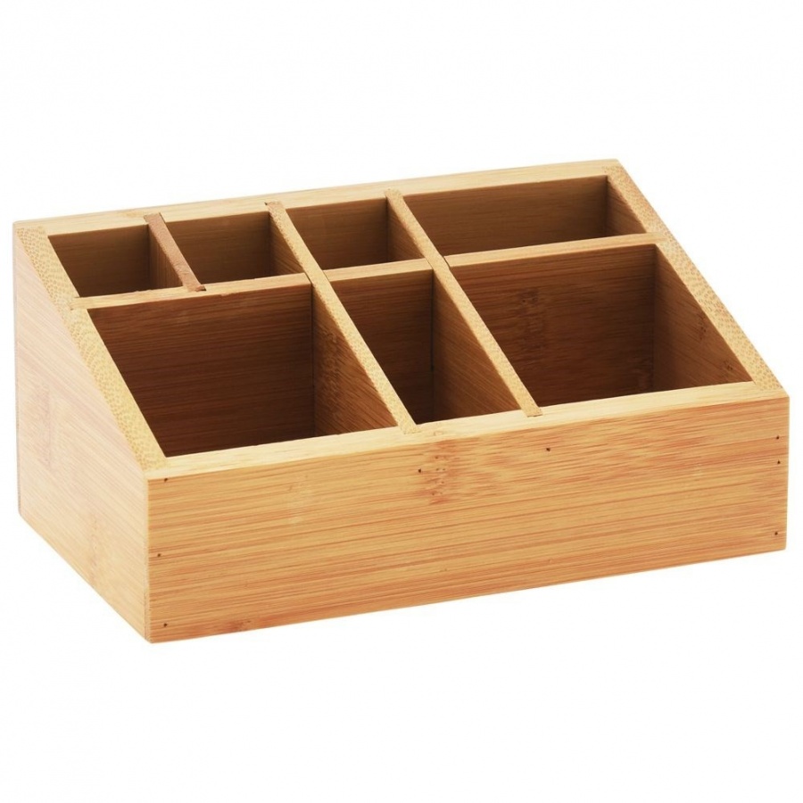 Organizer na kosmetyki do makijażu bambusowy 17x10x8 cm