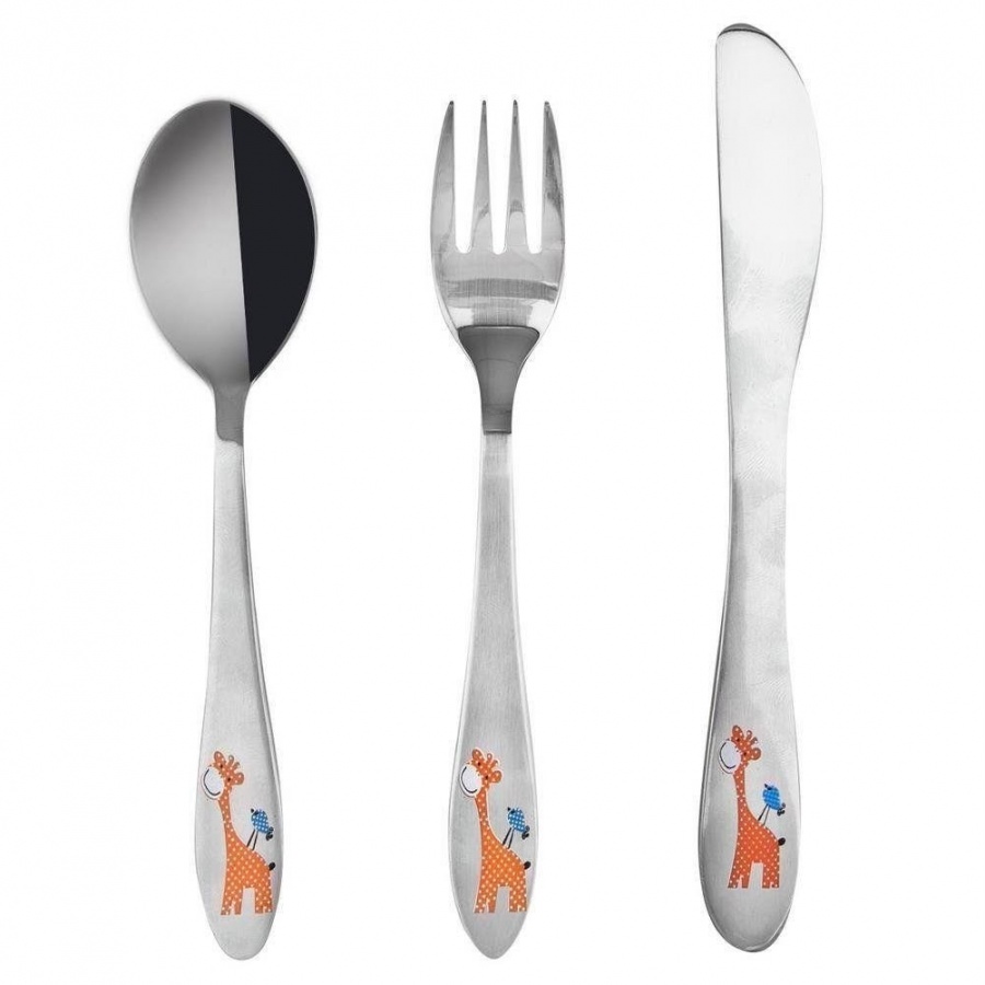 Sztućce dla dzieci, dziecka, łyżka, widelec, nóż, 3 el.