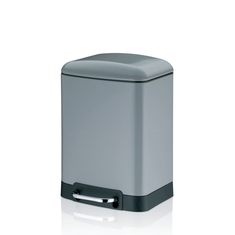 Kosz otwierany pedałem, 6,0 l, szary