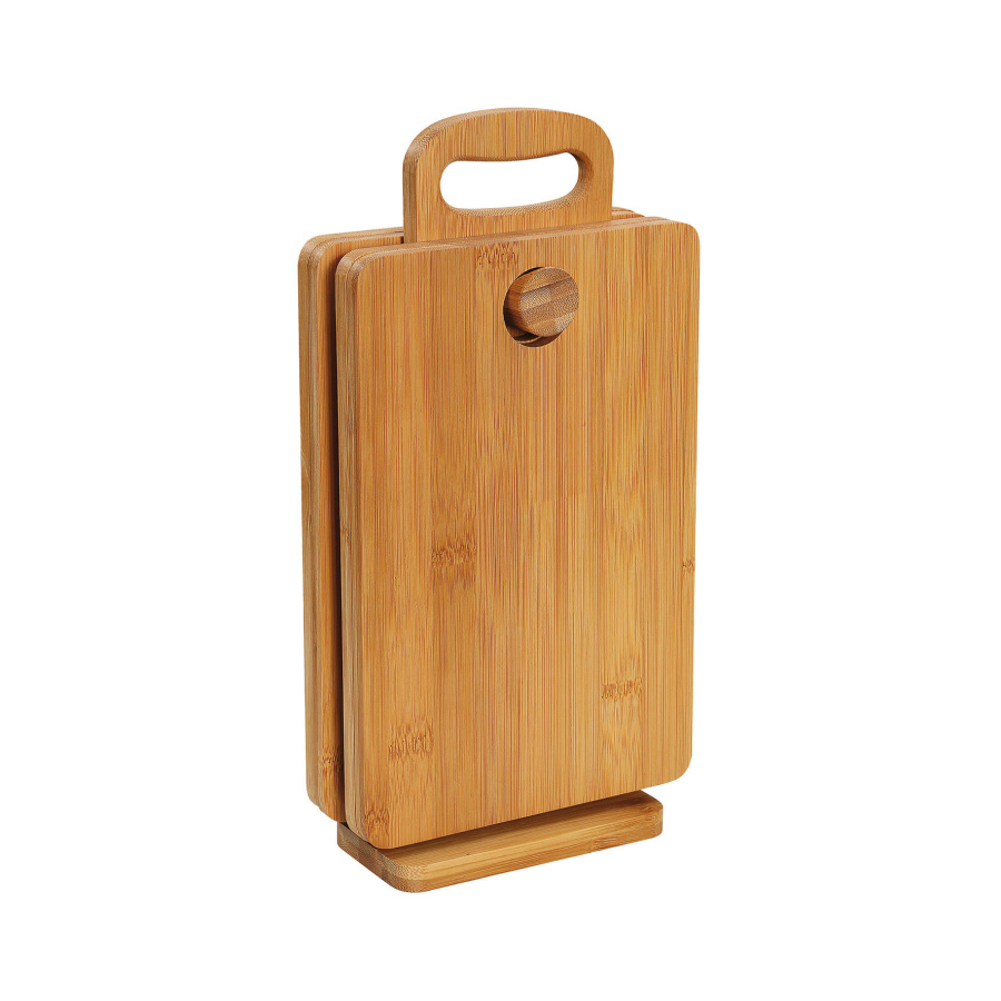 Deski śniadaniowe na stojaku, 4 sztuki, bambus, 17 x 7 x 33 cm