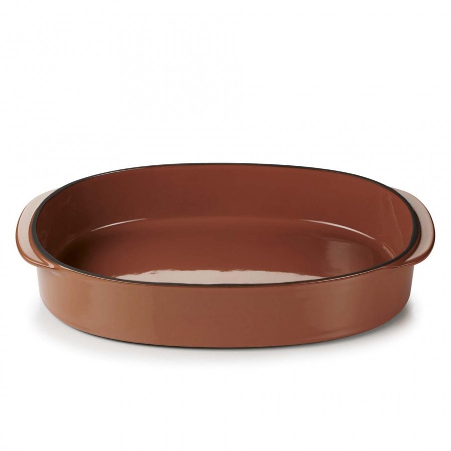 Caractere naczynie/ brytfanna wym 34x25 cm, cynamo