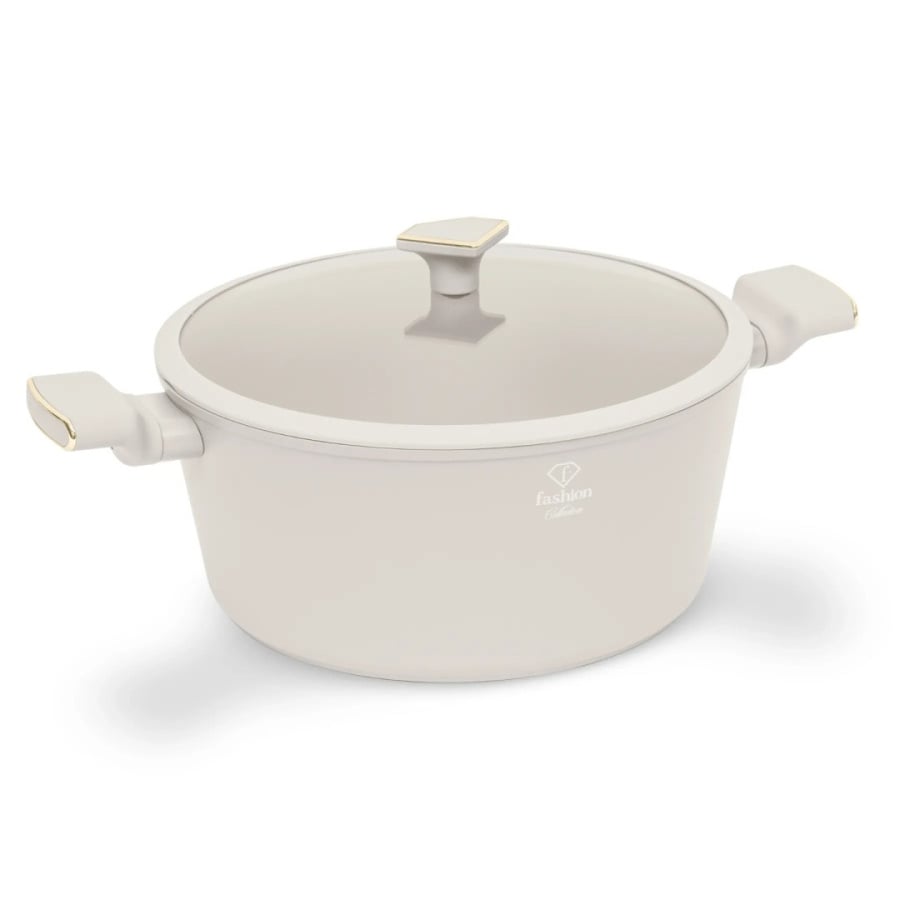 Garnek z pokrywką 30 cm FashionTV FTV-0071 Matte Cream Gold Collection