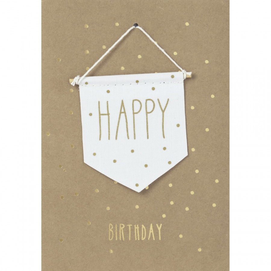 Kartka z flagą Happy Birthday