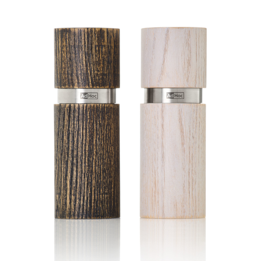 Zestaw młynków do pieprzu i soli textura xs, brązowo - biały