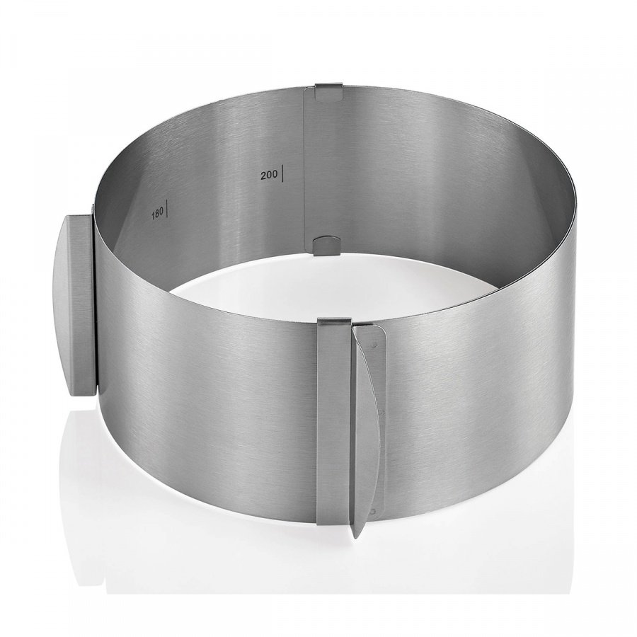 Regulowana obręcz do ciast 16-30 cm Kuchenprofi srebrna