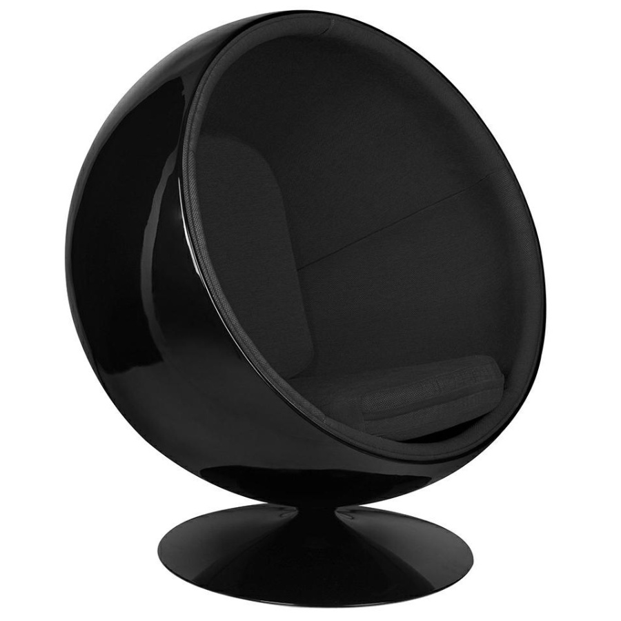 Fotel ball black czarny