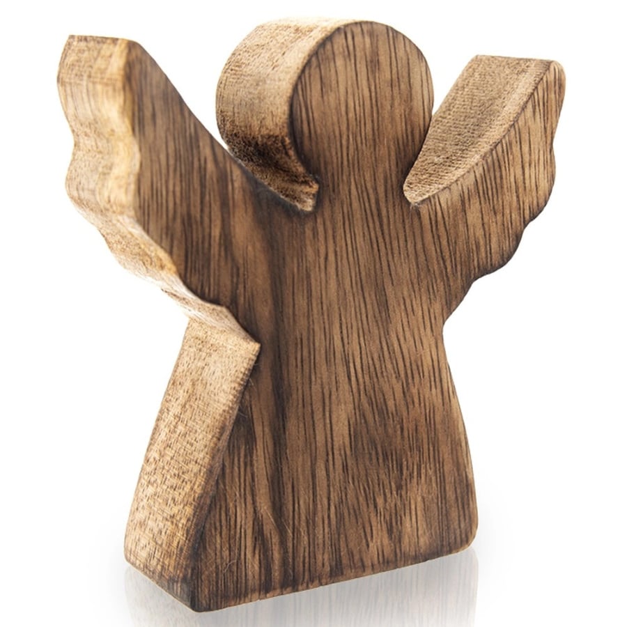 Figurka drewniana świąteczna anioł MANGO 10 cm