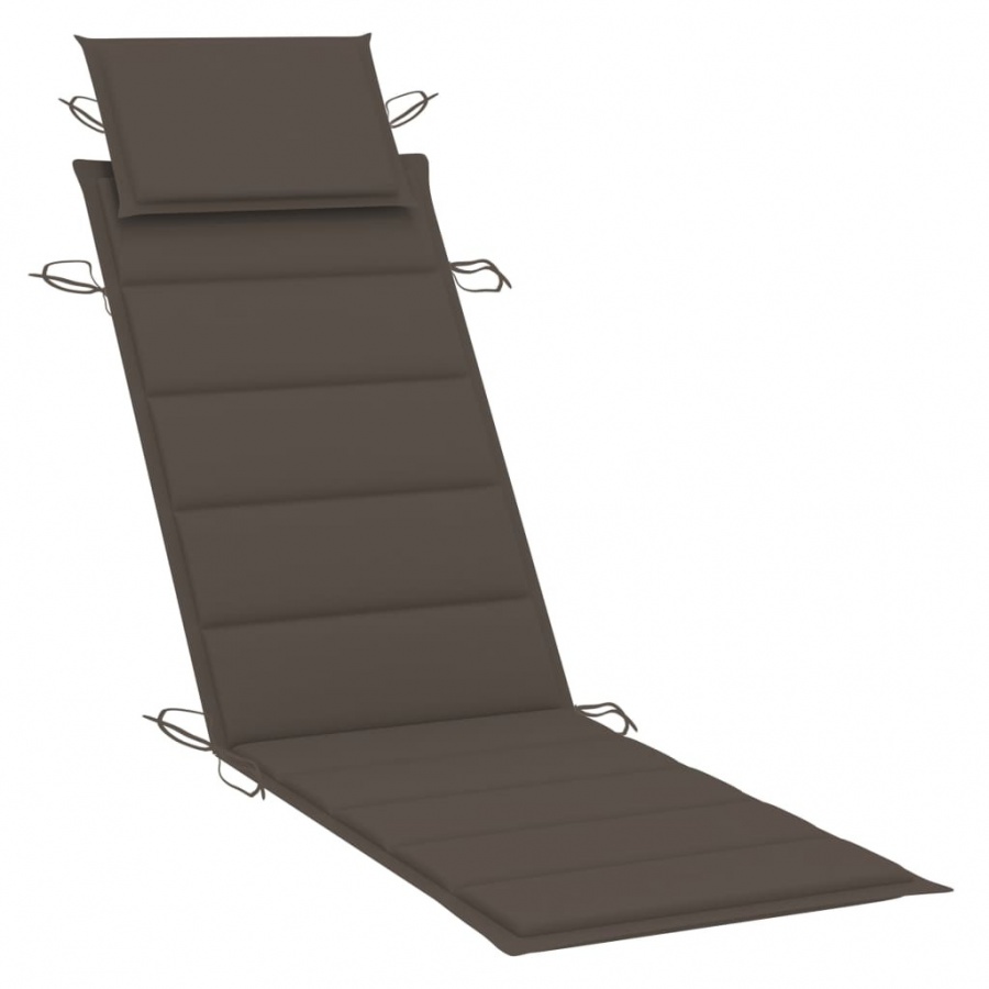 Poduszka na leżak, kolor taupe, 186x58x4 cm