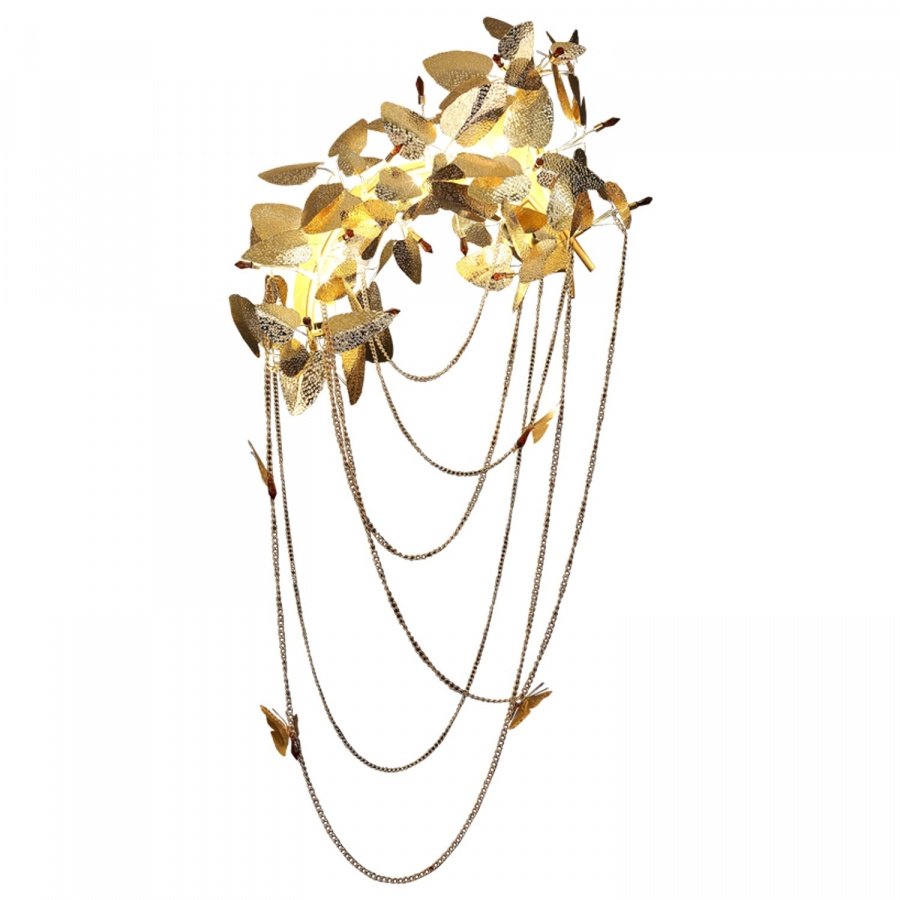 Lampa ścienna blossom złota 120 cm