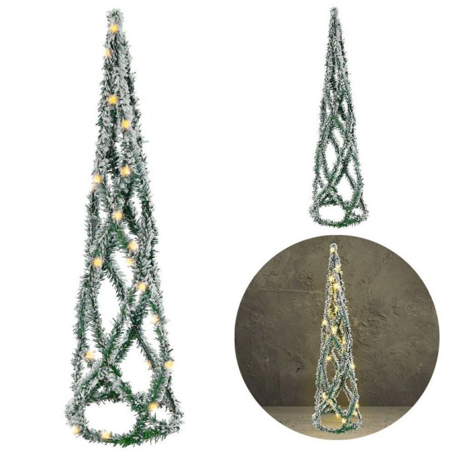 Choinka świecąca stożek dekoracyjny świąteczny ozdoba Boże Narodzenie 30 led 60 cm