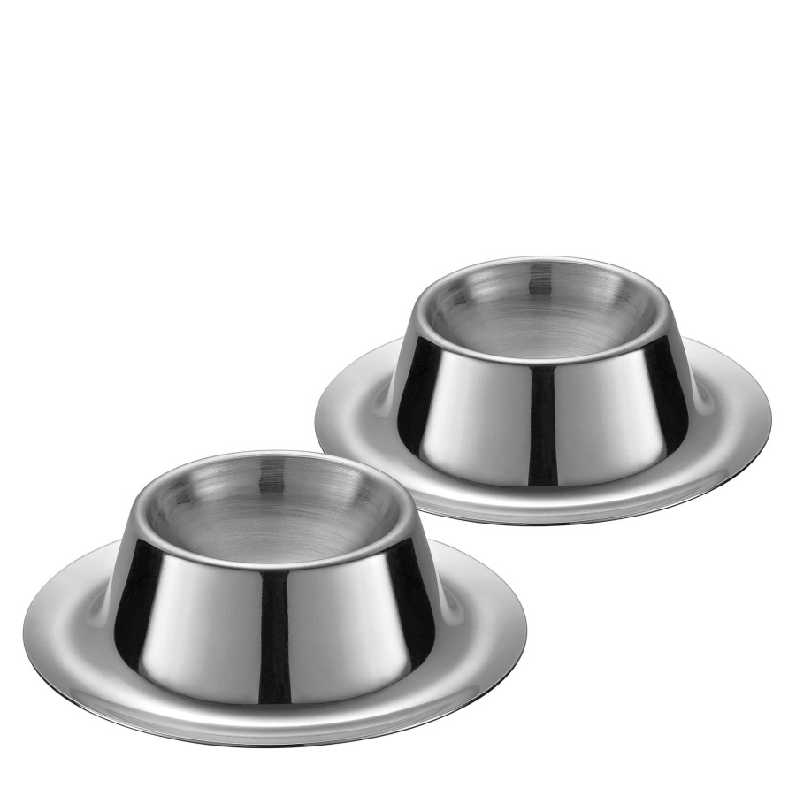 Kieliszki na jajka, 2 szt., stal nierdzewna, śred. 8,5 x 2,5 cm