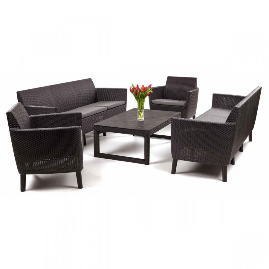 Zestaw salemo fiesta max lyon 8-os. : kolor - brąz/taupe