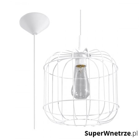 Lampa wisząca Sollux Lighting Celta biała