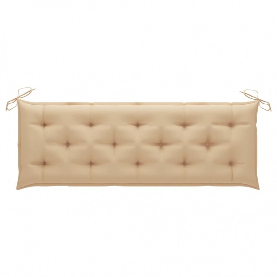 Poduszka na ławkę ogrodową, beżowa, 150x50x7 cm, tkanina