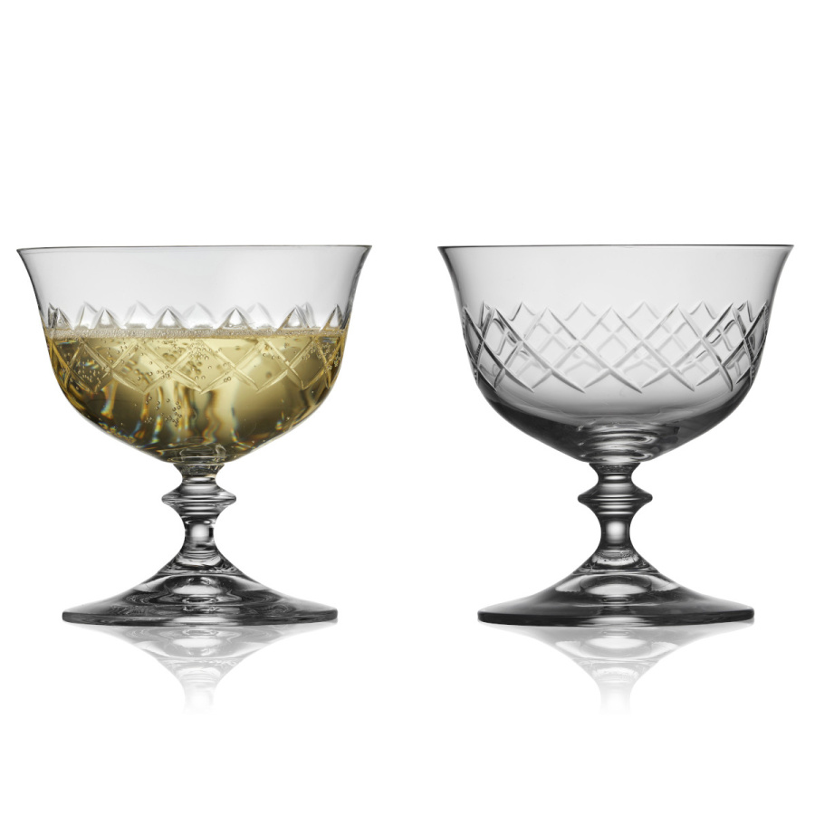 Kieliszki do szampana ze szkła kryształowego Eaton 280 ml 2 sztuki 36240