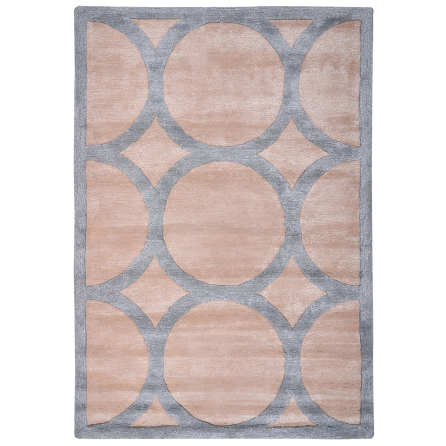 Dywan z wiskozy 160 x 230 cm beżowo-szary malan